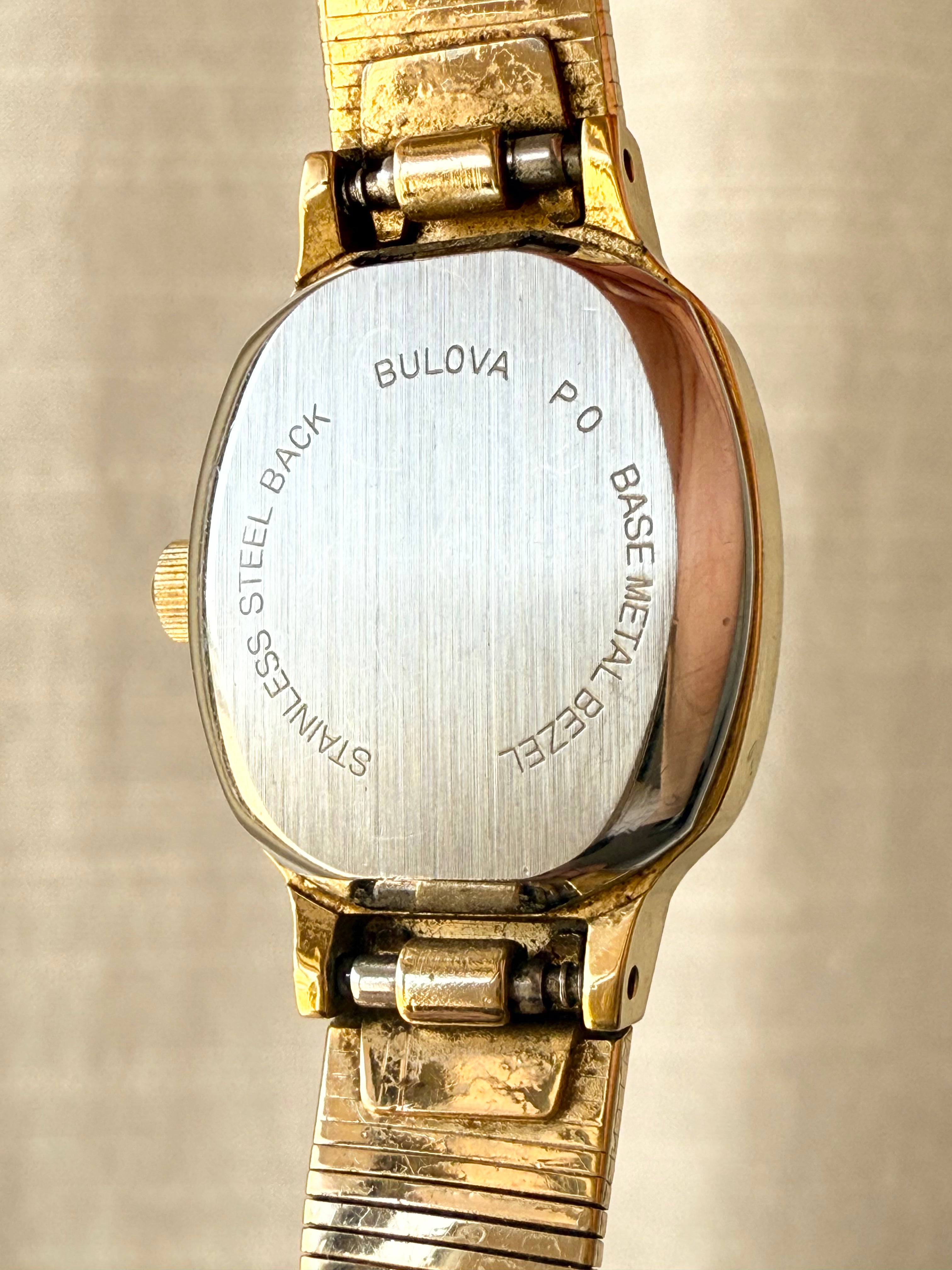 1980 Bulova Gold Electro Plated Quartz Watch