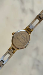 2001 Timex Quartz MOP Two Tone Oval Watch