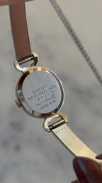 1983 Seiko Quartz Silver Tone Oval Watch