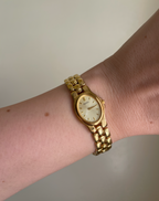 Seiko Vintage Gold Tone Oval Bracelet Watch (Near Mint)
