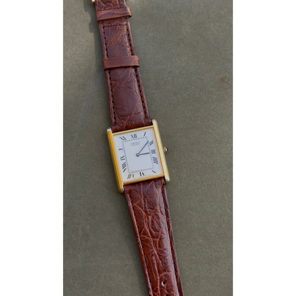 1989 Seiko Quartz Roman Tank Watch