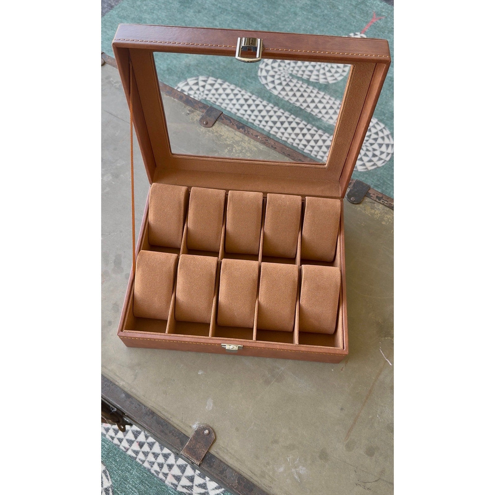 Premium 10-Slot Leatherette Watch Box