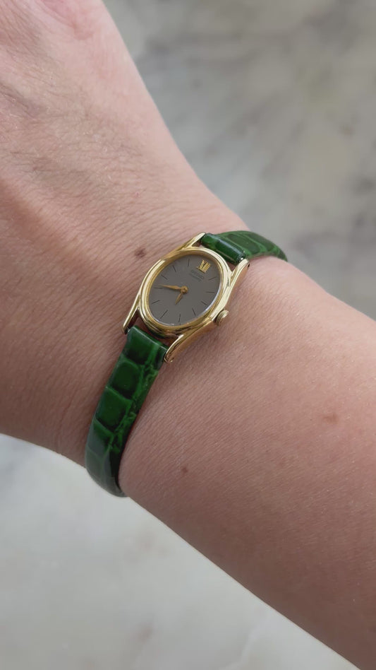 1985 Seiko Quartz Gold Tone Oval Watch