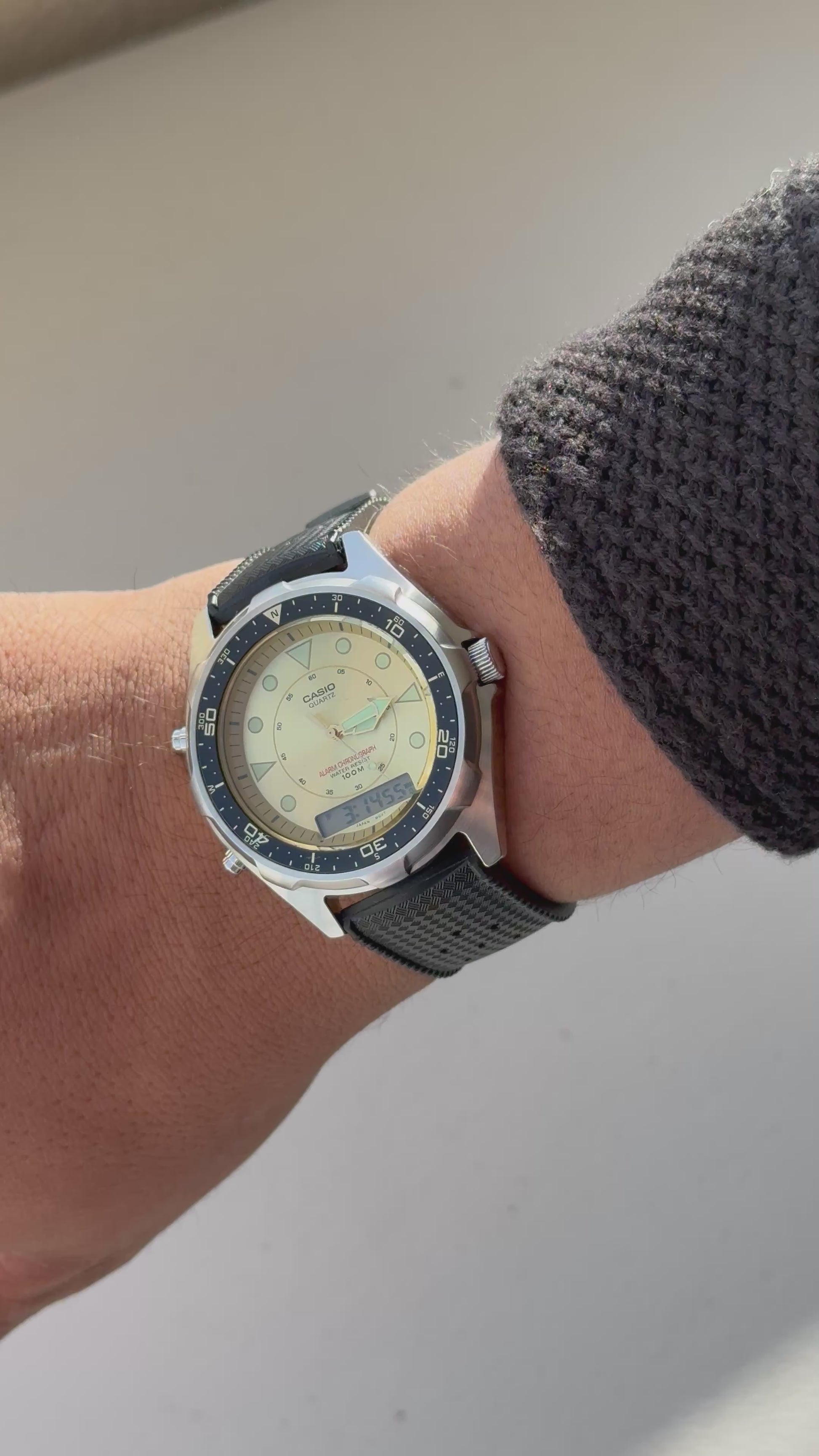 1990s Casio Quartz Alarm Chronograph “Arnie” Diver Watch