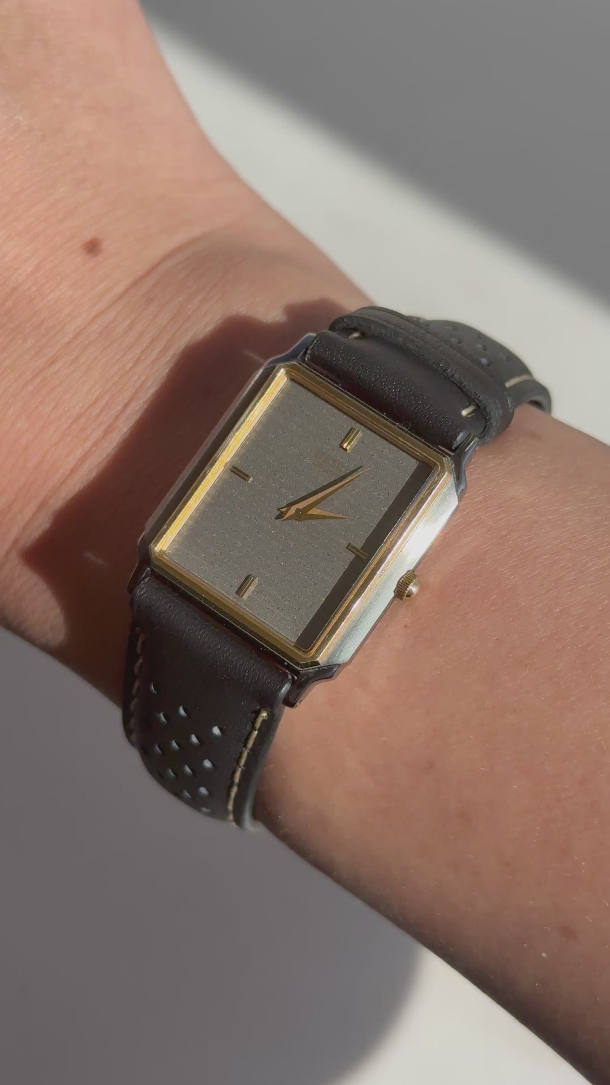 1997 Seiko Quartz Two Tone Tank Watch