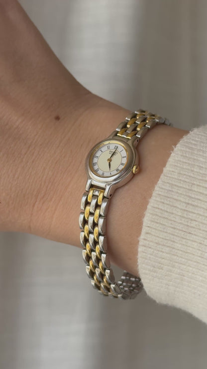 1991 Seiko Quartz Two Tone Roman Bracelet Watch