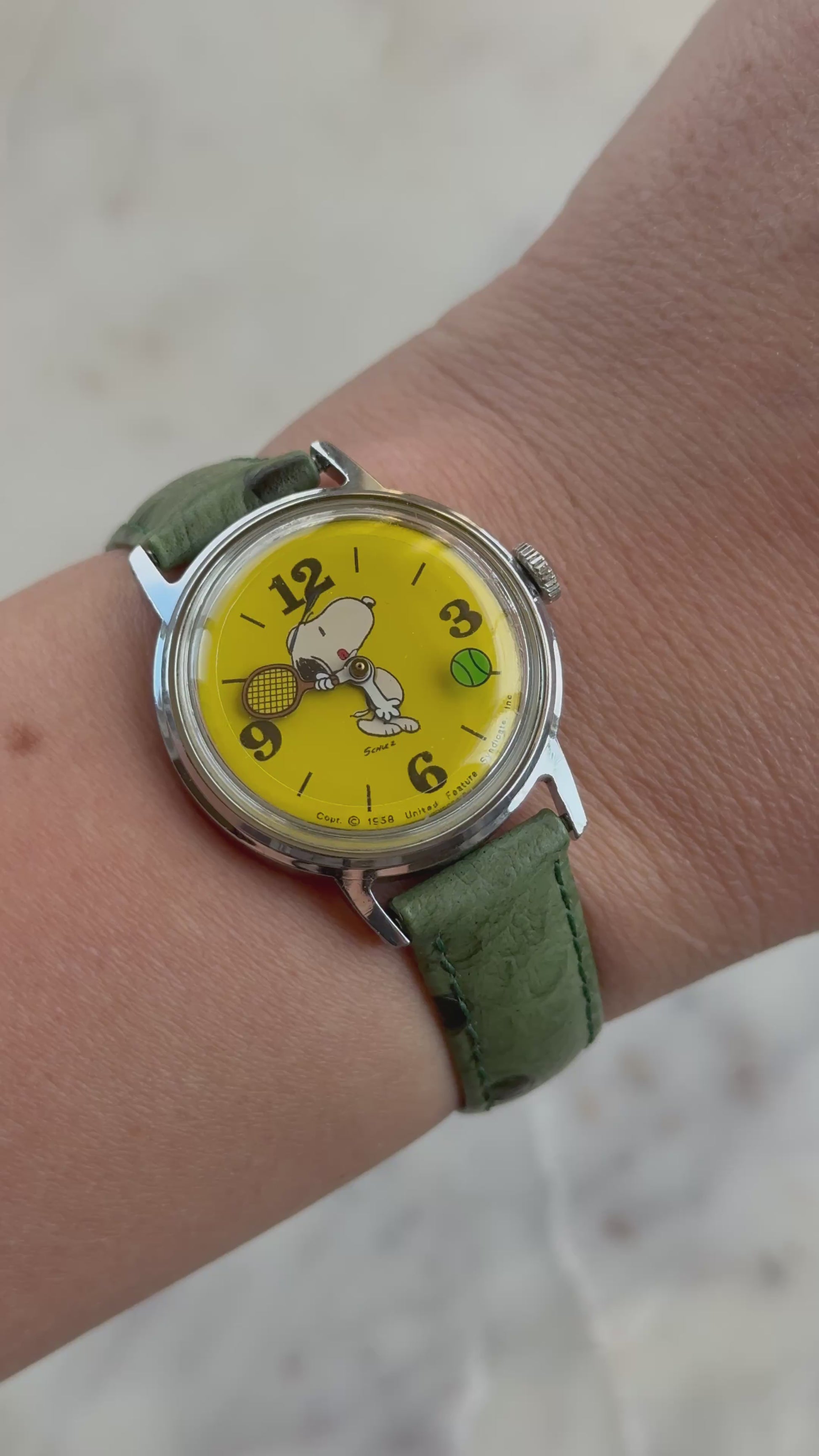 1976 Timex Tennis Snoopy Mechanical Watch