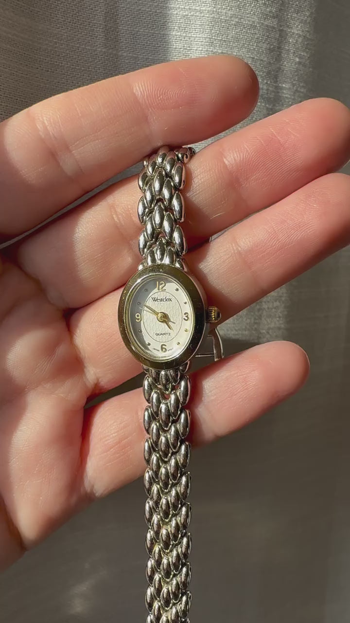 1990’s Westclox Quartz Dragon Scale Bracelet Watch