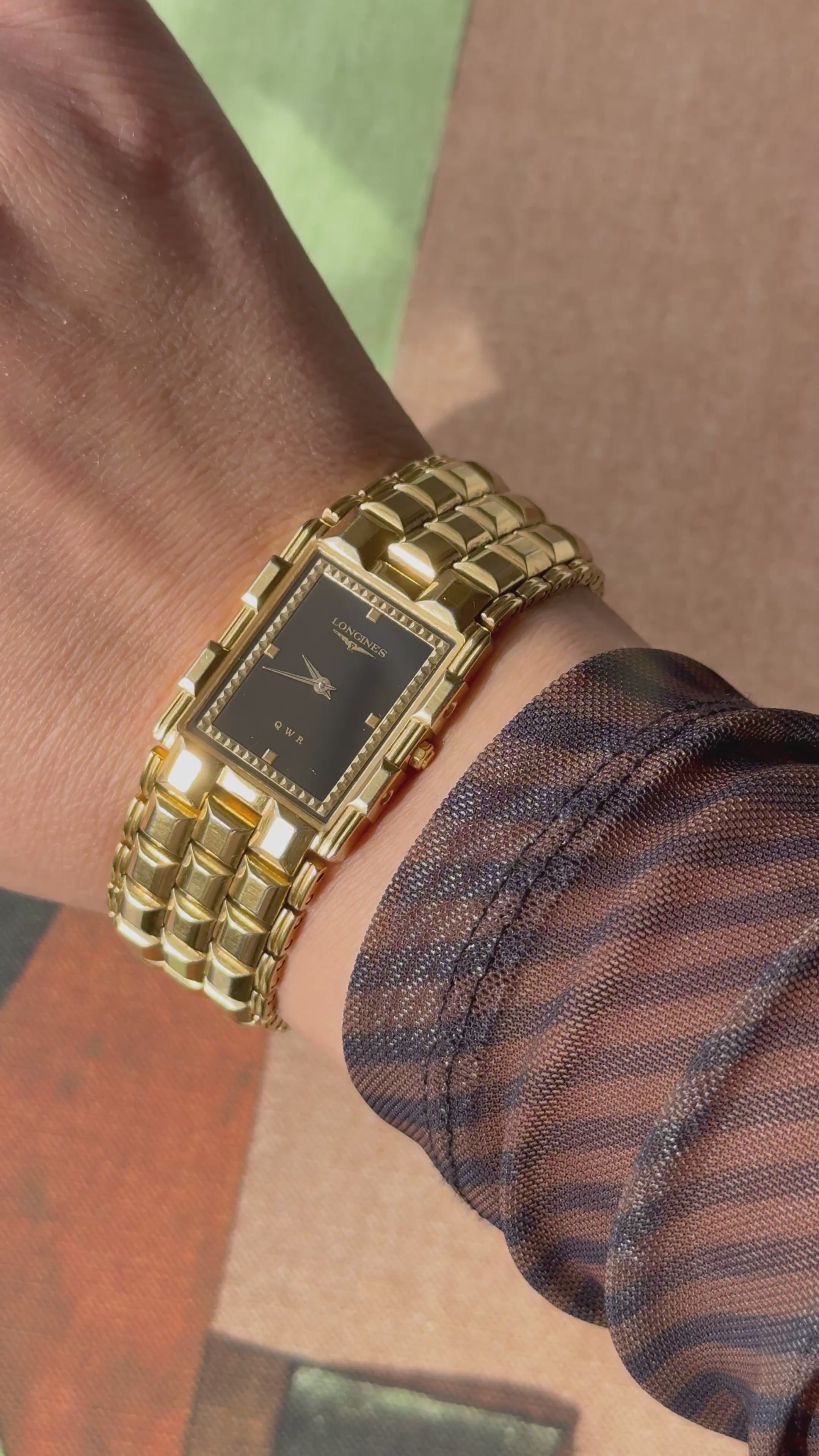 1980’s Longines Gold Plated Tank Watch