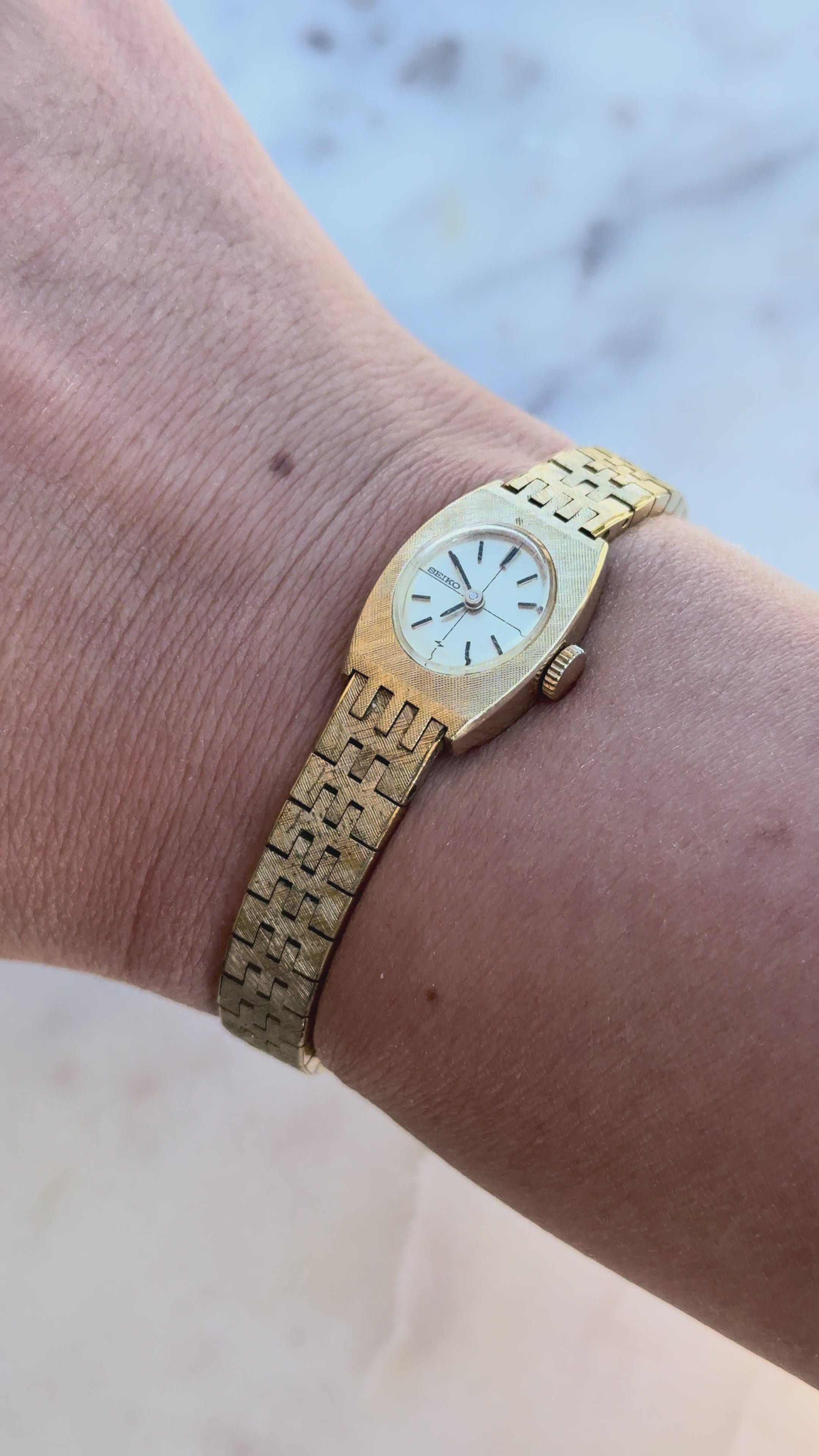 1963 Seiko Gold Plated Oval Watch