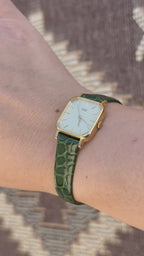 1982 Seiko Quartz Gold Plated Tank Watch