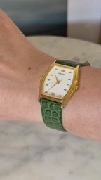 1988 Seiko Gold Tone Tonneau Watch