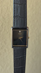 Vintage Seiko Quartz Black and Gold Tone Black Dial Watch