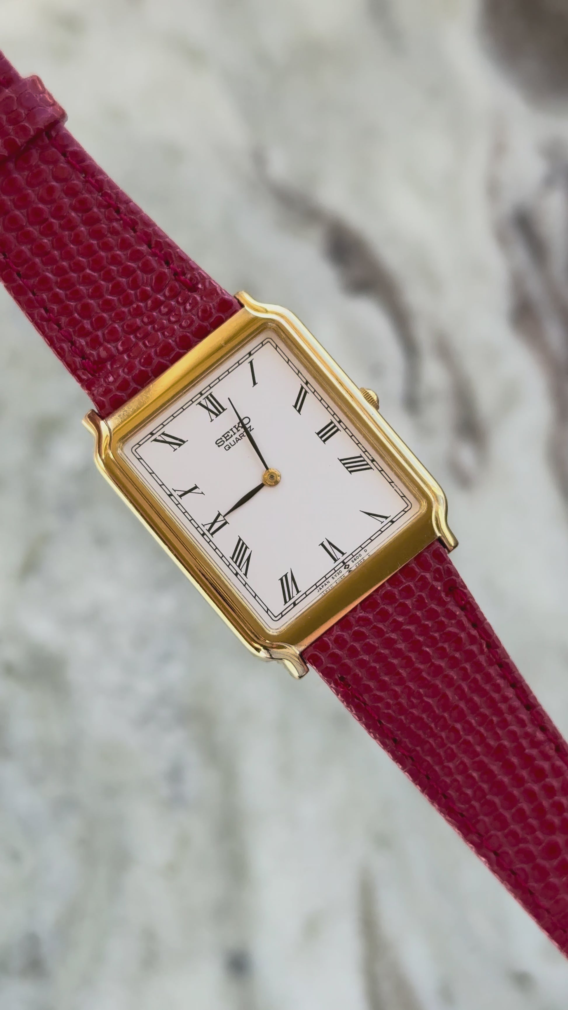 1988 Seiko Quartz Roman Numeral Tank Watch