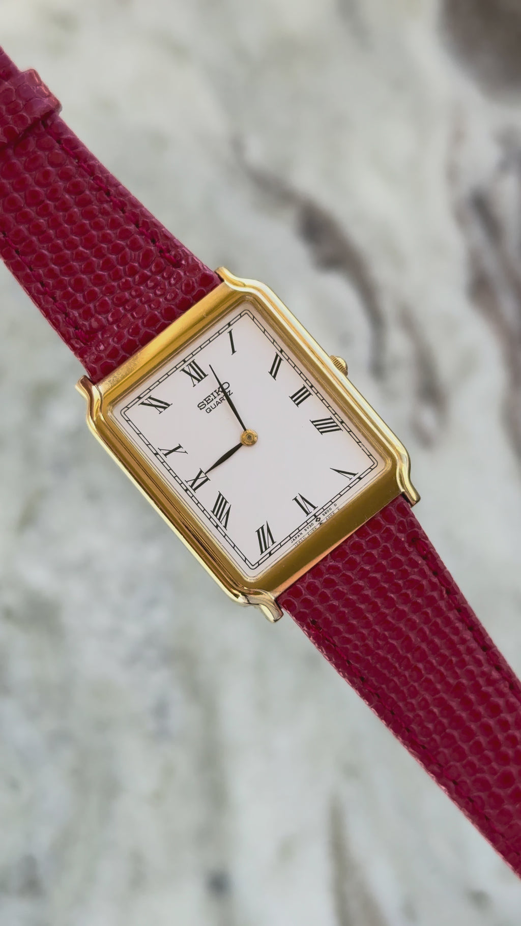 1988 Seiko Quartz Roman Numeral Tank Watch