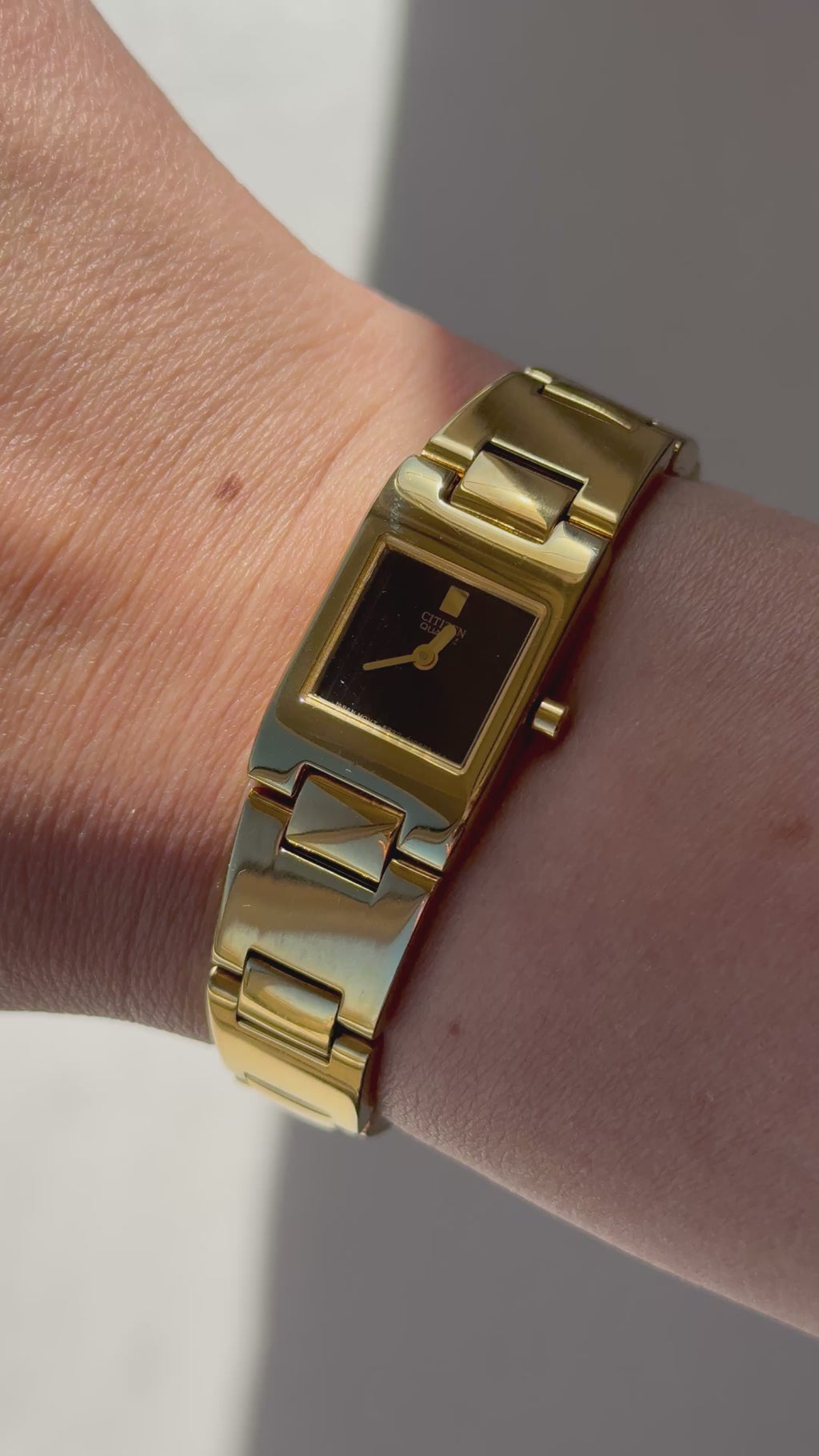 2000’s Citizen Quartz Gold Tone Tank Watch