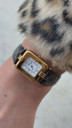 1992 Seiko Quartz (NOS) Gold Tone Tank Watch
