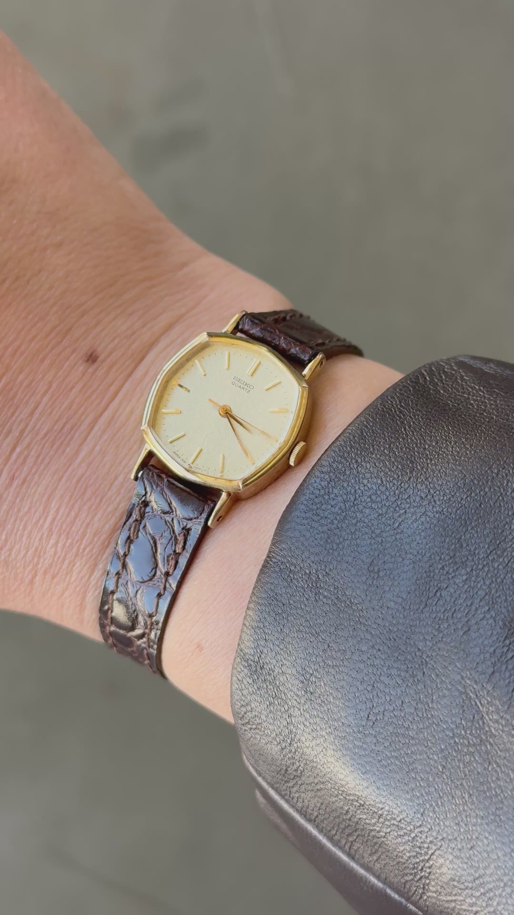 1981 Seiko Quartz Gold Plated Octagon Watch