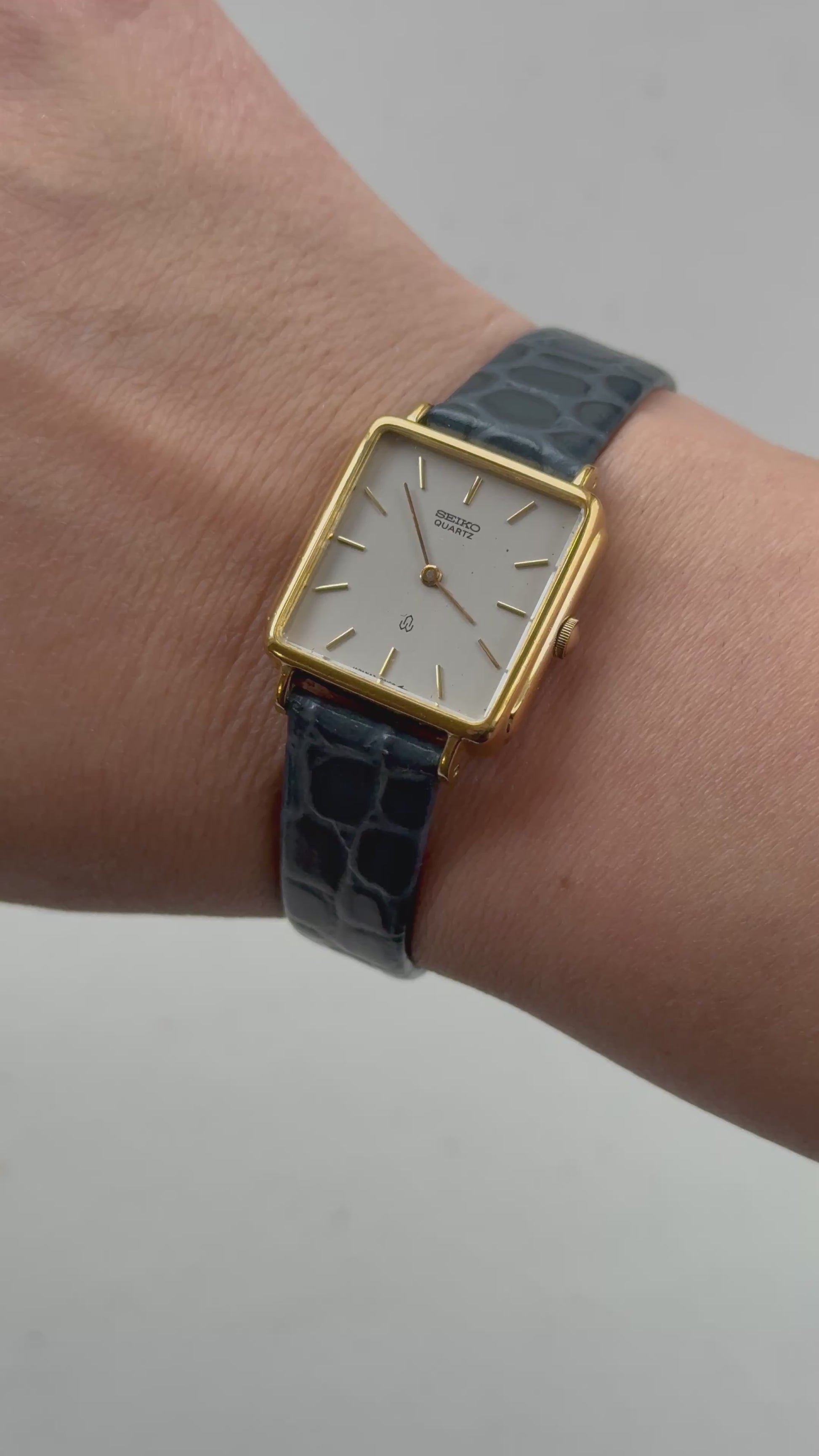 1977 Seiko Quartz Gold Plated Tank Watch
