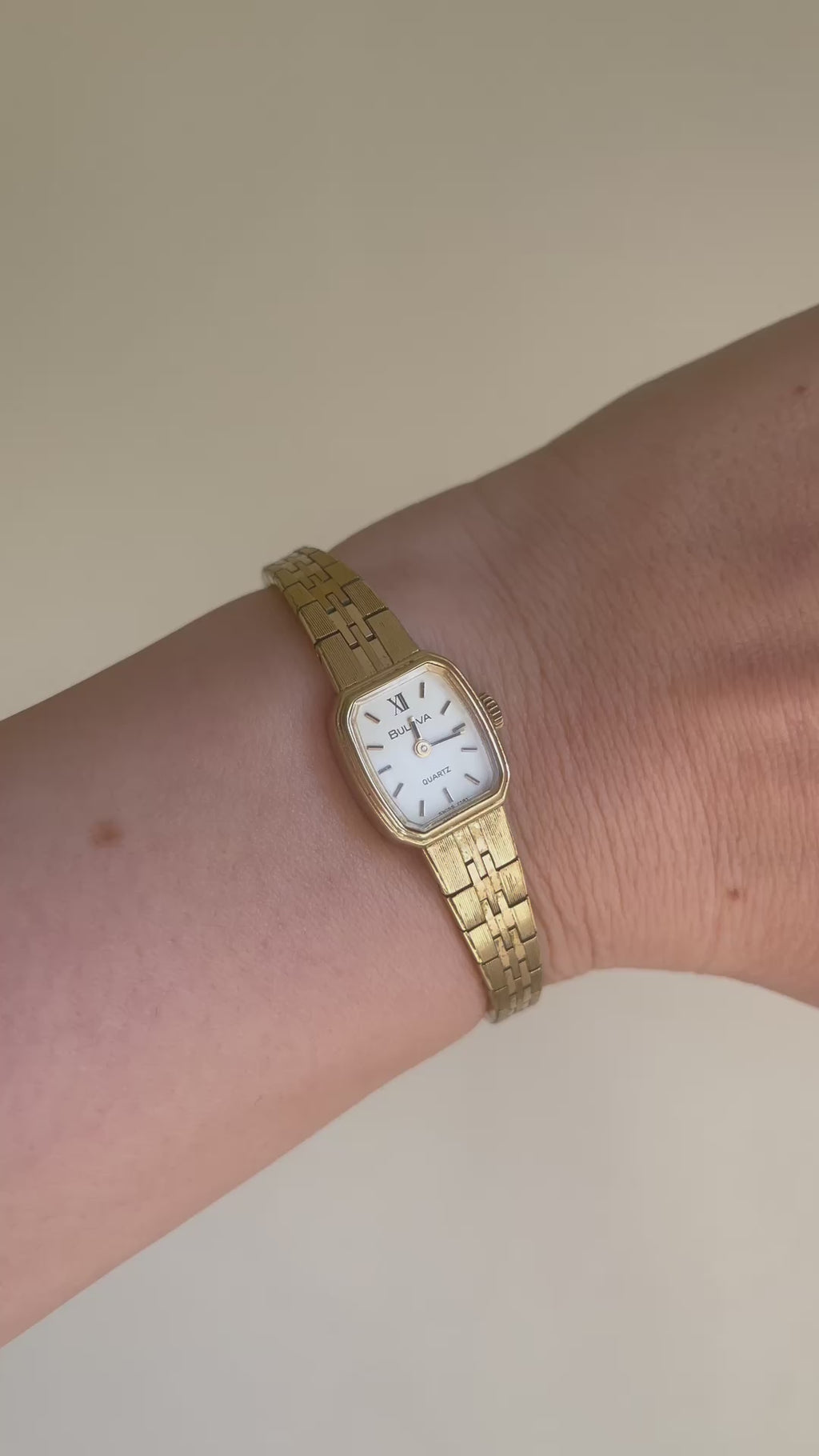 Bulova Vintage French Band Gold Tone Quartz Analog Women’s Watch