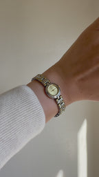 Seiko Mov't Japan Vintage Two Tone Gold Dial Watch