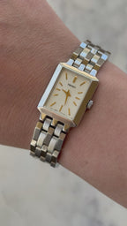 1998 Seiko Silver Tone Tank Watch