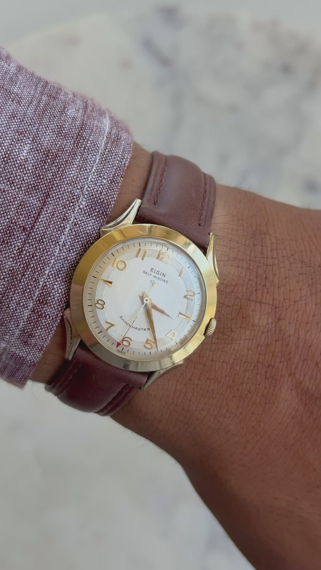 1950’s Elgin Self-Winding Shockmaster Gold Plated Watch