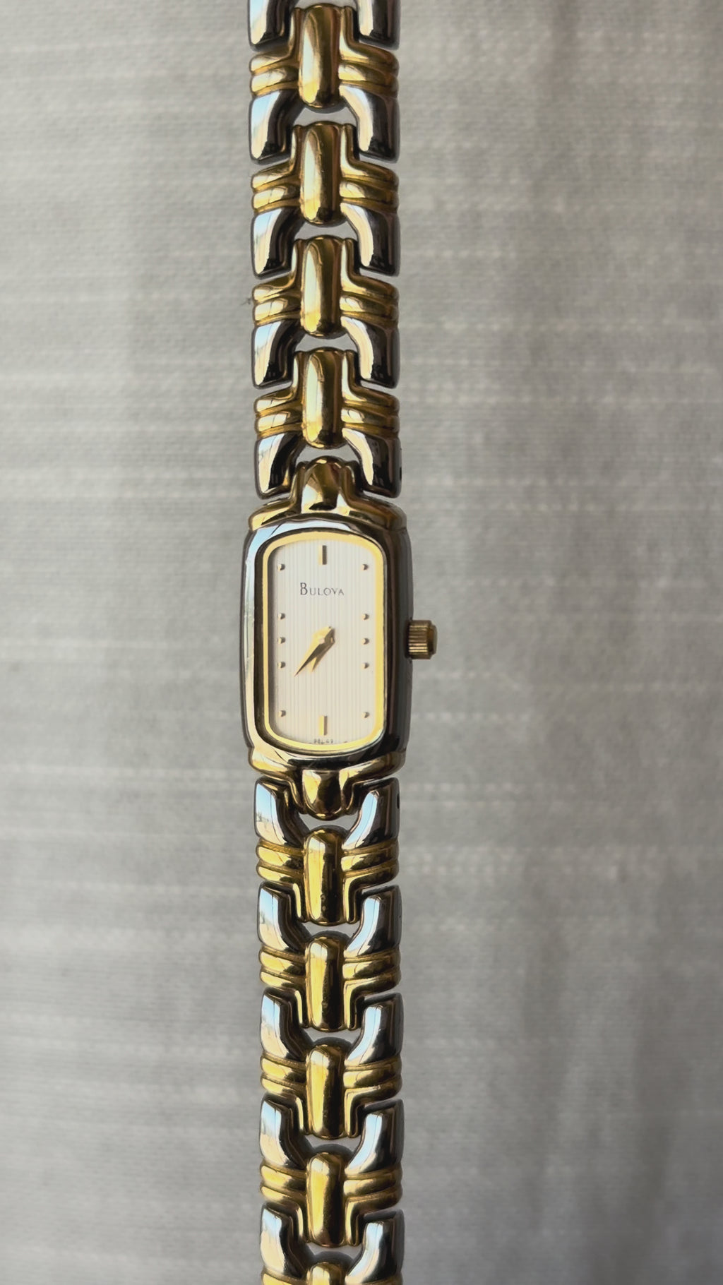 1996 Bulova Quartz Two Tone Bracelet Watch