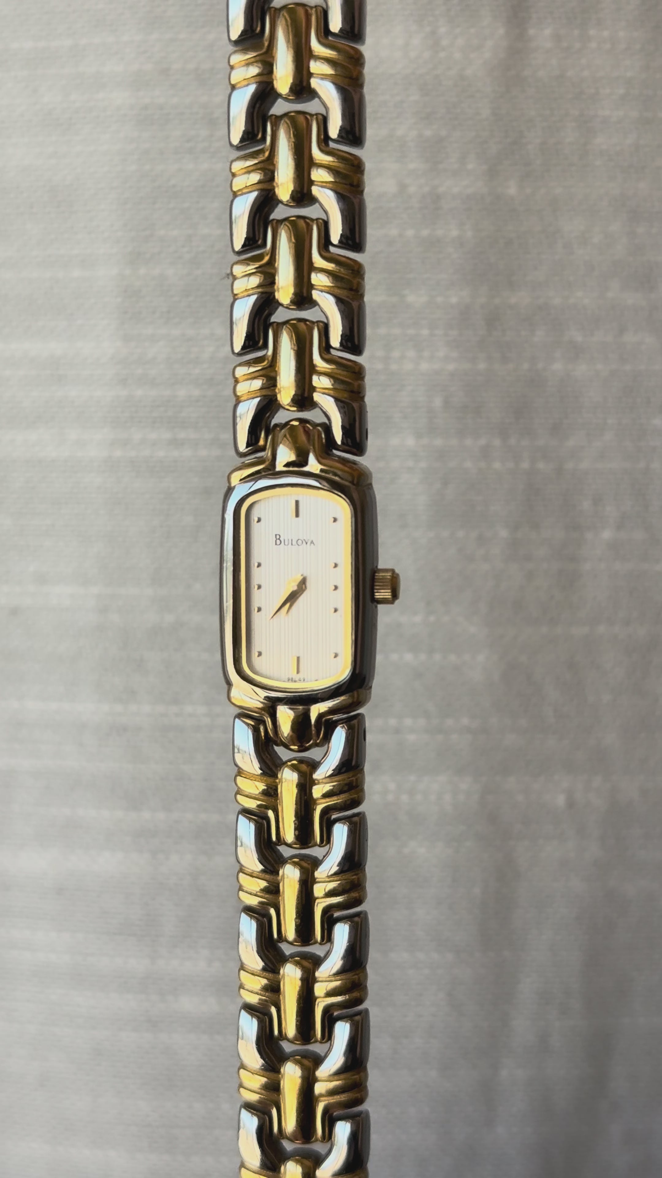 1996 Bulova Quartz Two Tone Bracelet Watch