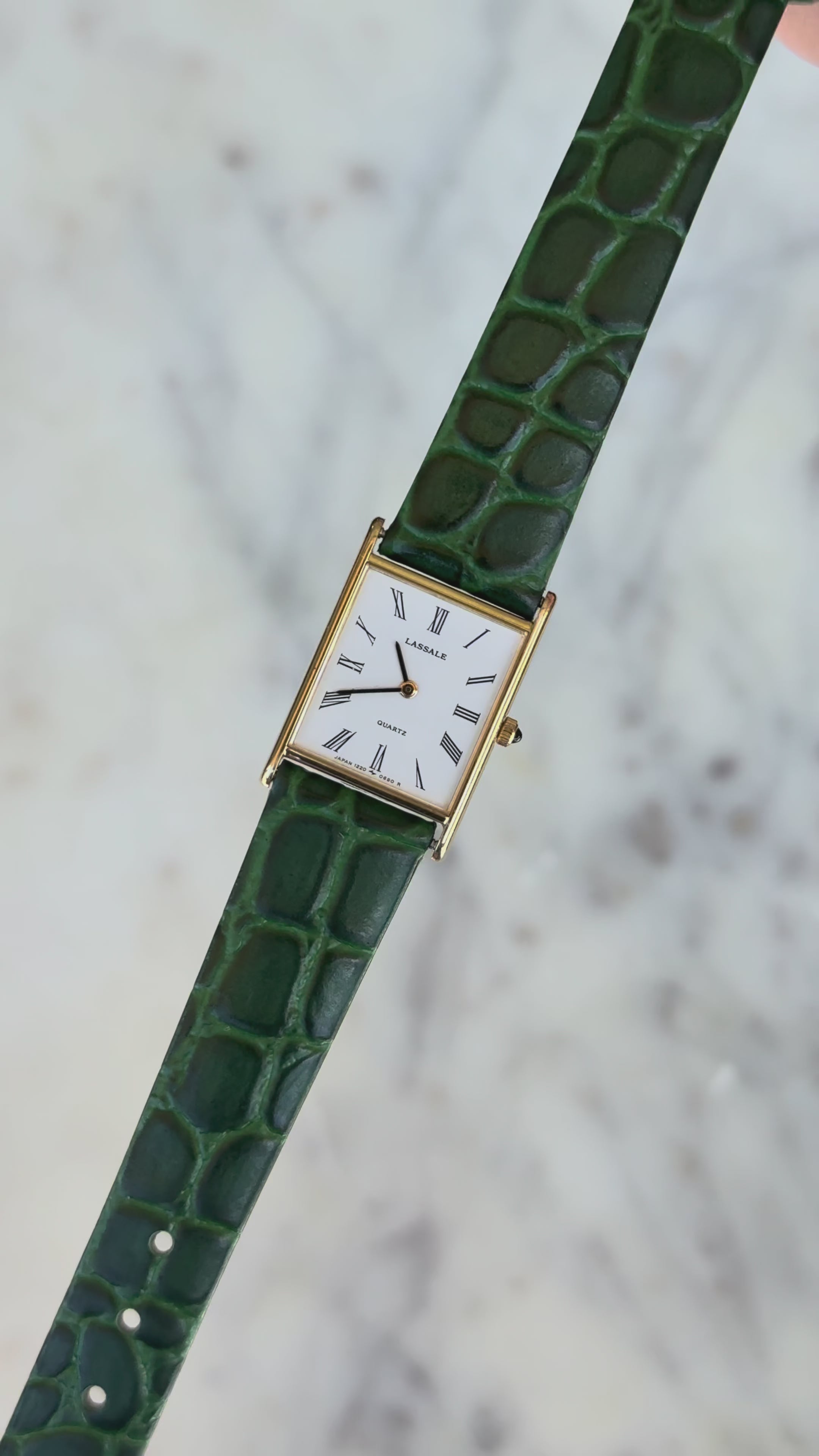 1988 Seiko Lassale Quartz Roman Tank Watch